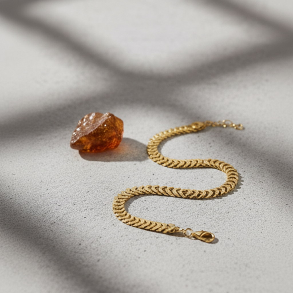 Hop Cuba Gold Metal Chain Bracelet in Gift Packing