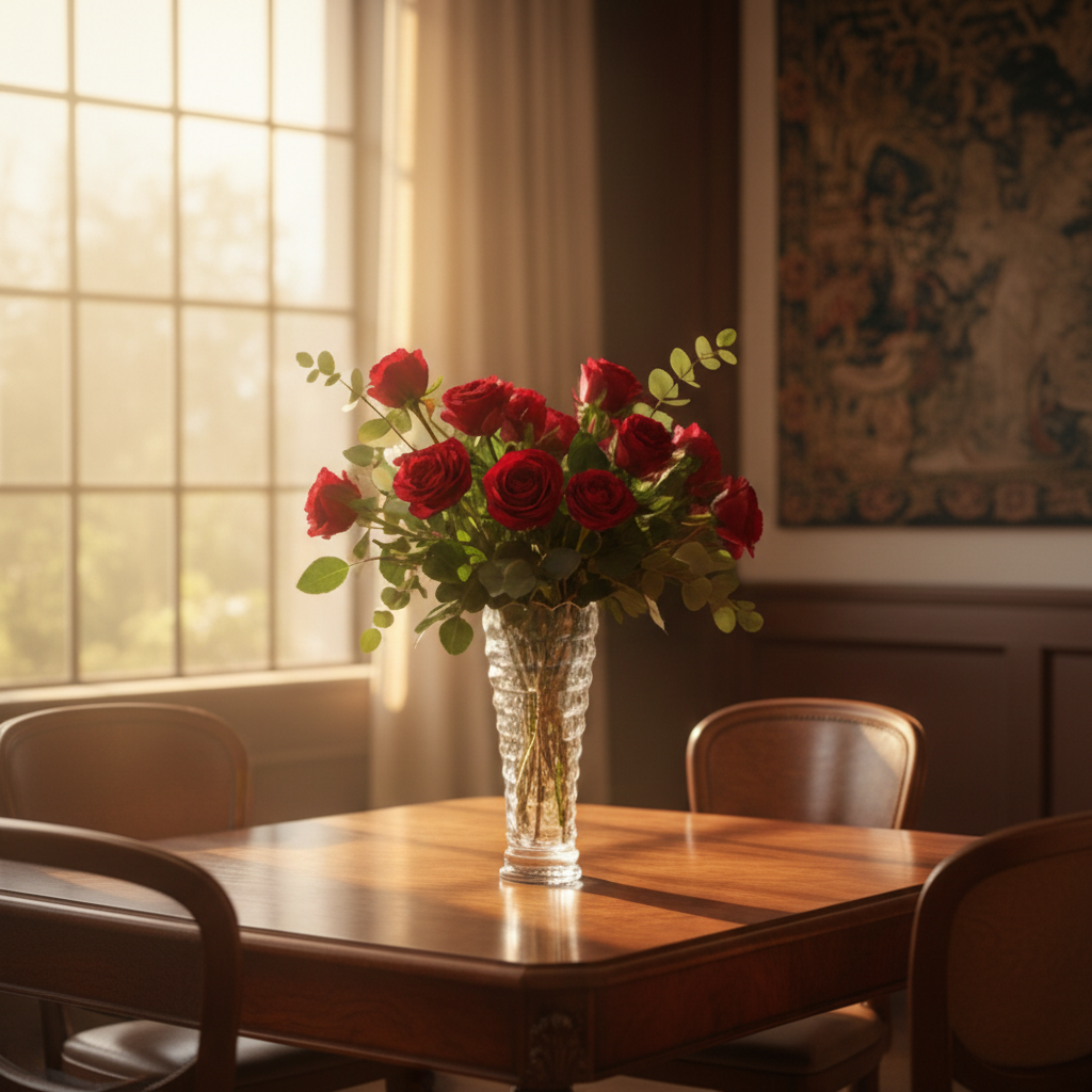 Spiral Pattern Crystal Transparent Glass Vase (without Flowers)