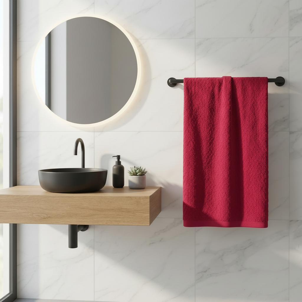 Premium Quality Dyed Jacquard Bath Sheet (Maroon)