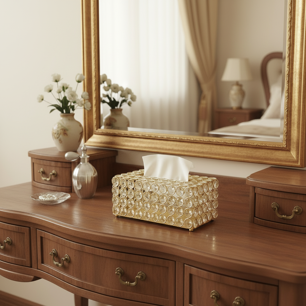 Crystal Beaded Tissue Box