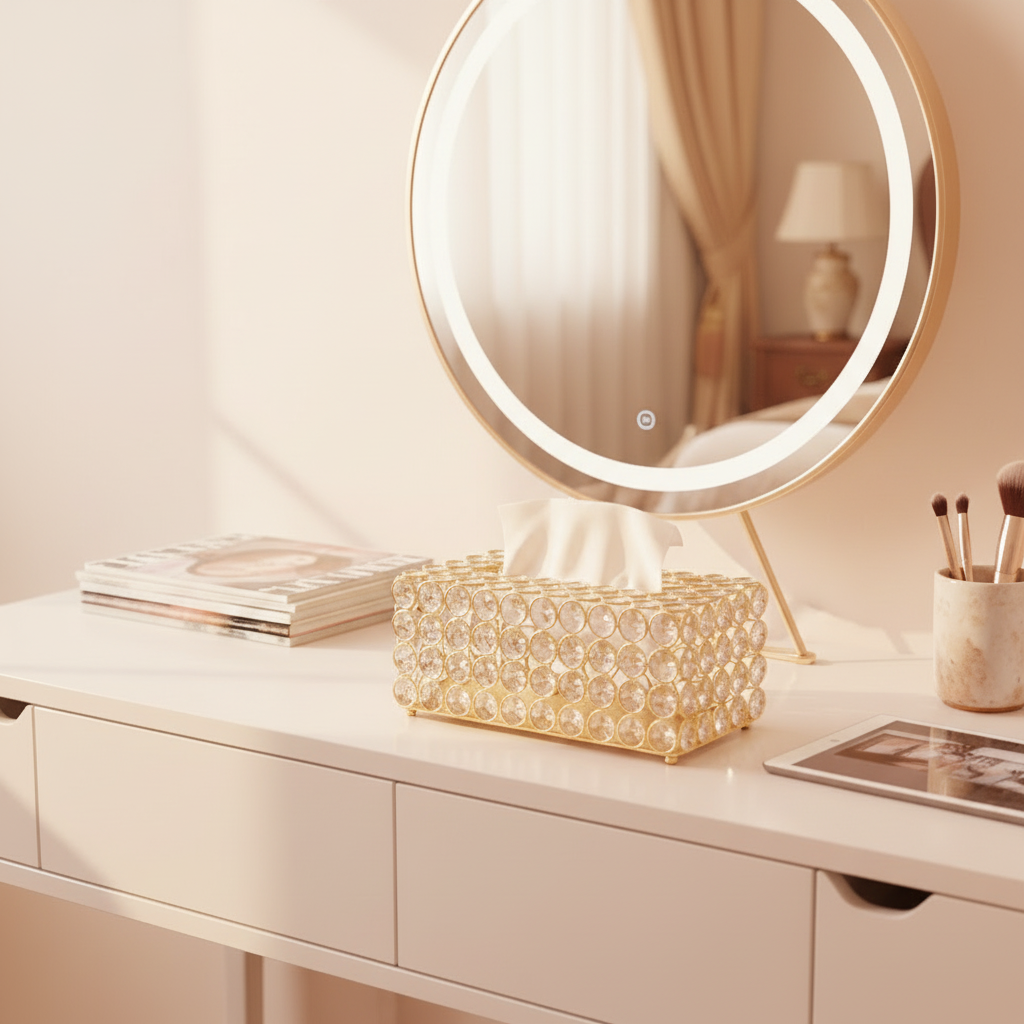 Crystal Beaded Tissue Box