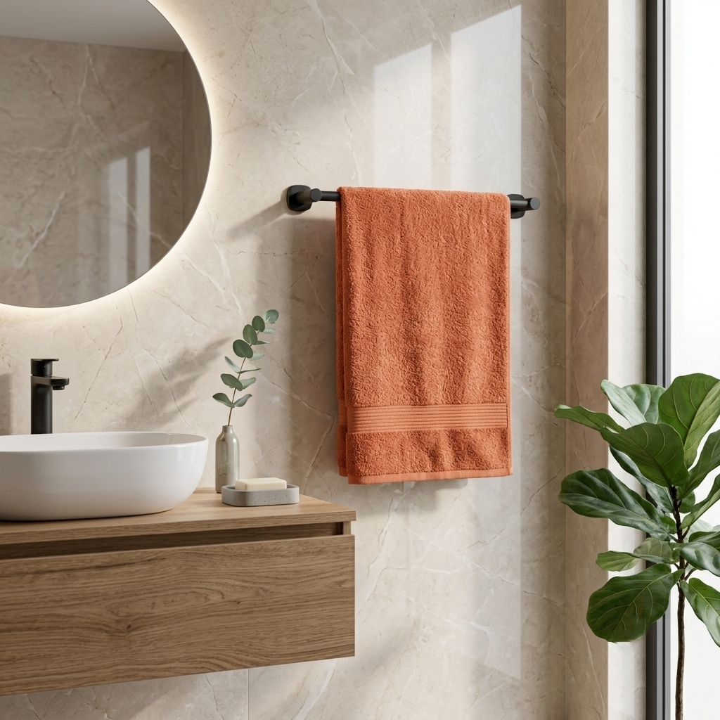 Premium Quality Dyed Bath Towel (Rust)