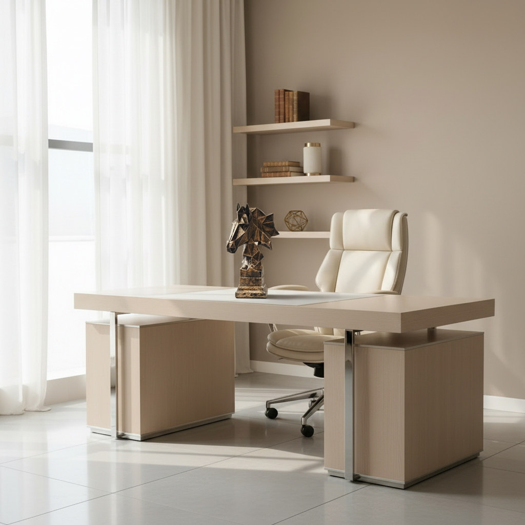 Antique Golden Cubic Horse Head Sculpture