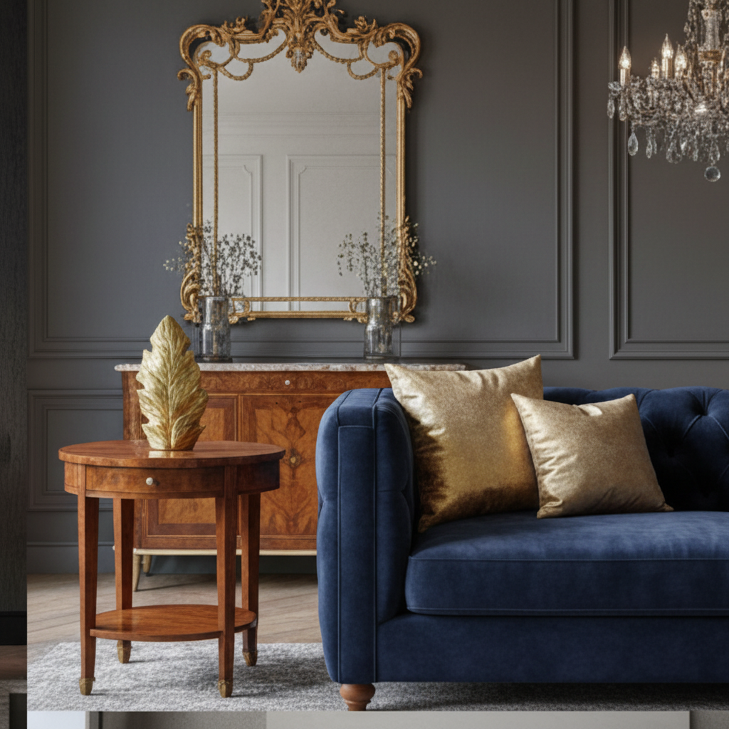 Set of 2 Leaf Shape Golden Vases (without Flowers)