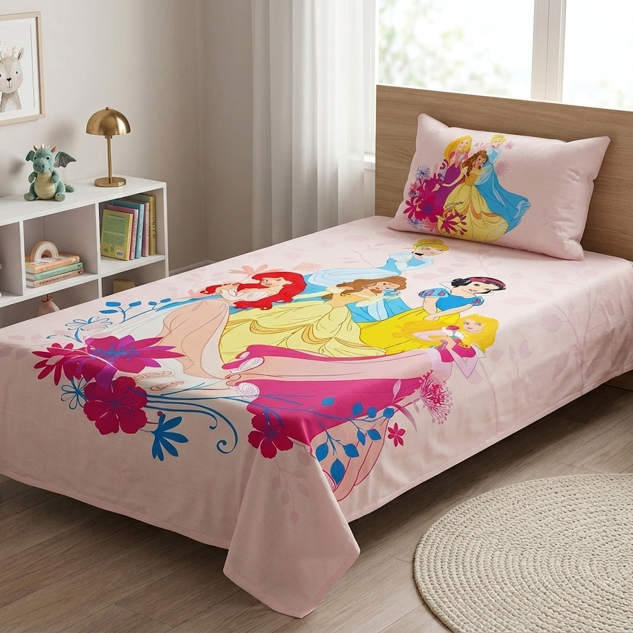 Kids Printed Bed Sheet Set (Single)