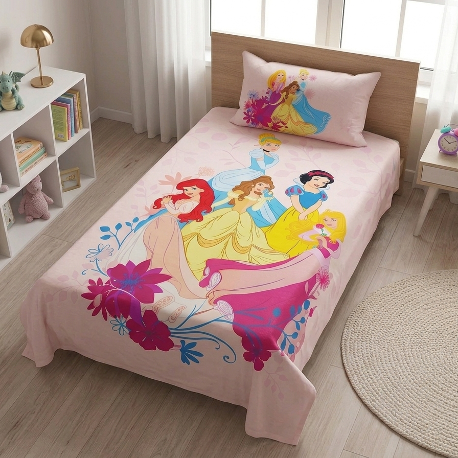 Kids Printed Bed Sheet Set (Single)