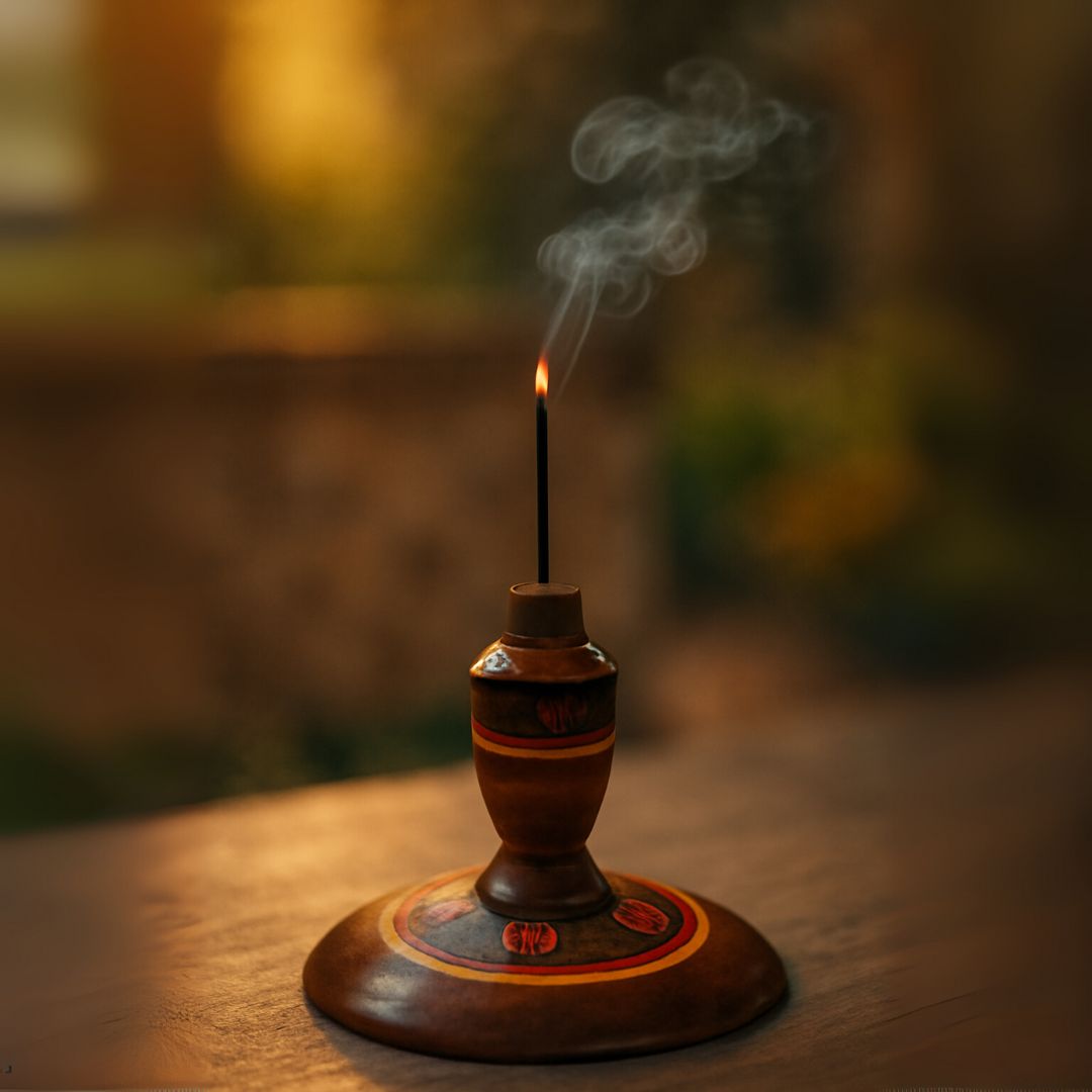 Hand Made Wooden Painted / Nakshi Agarbatti Stand