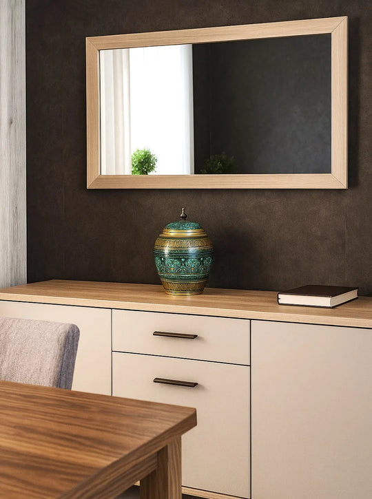 Turquoise-Black Wooden Artistic Naqshi Candy Jar