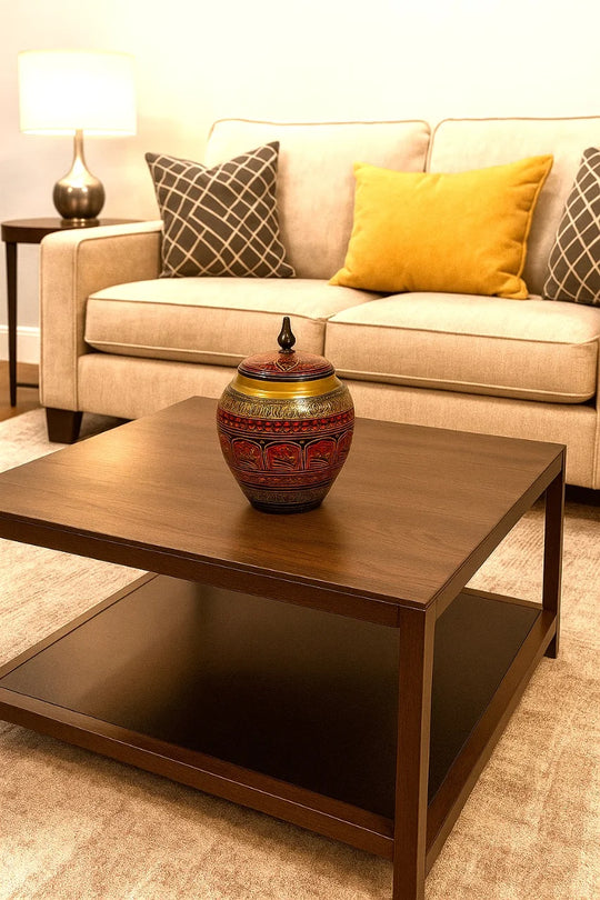 Wooden Artistic Naqshi  Design Candy Jar