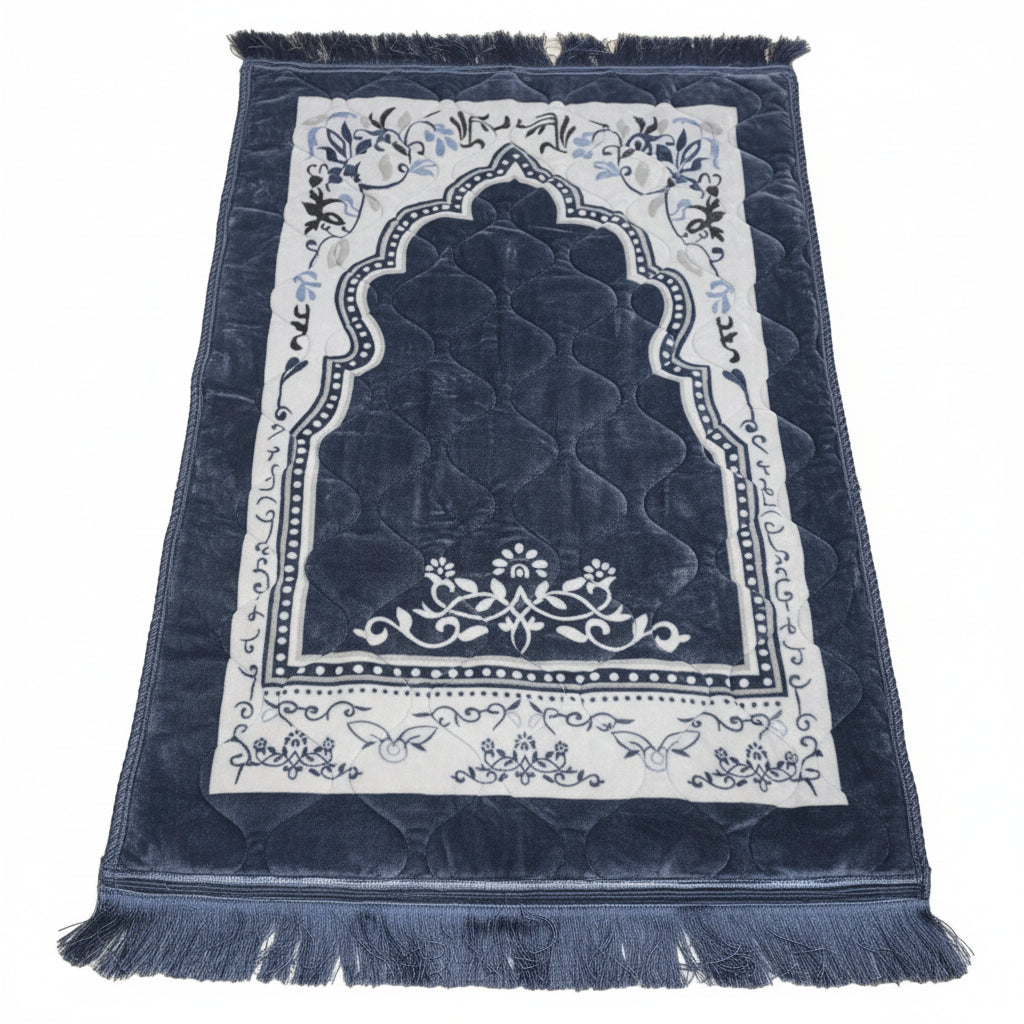 High quality Soft Velvet Quilted Prayer Rug (Jaye Namaz)