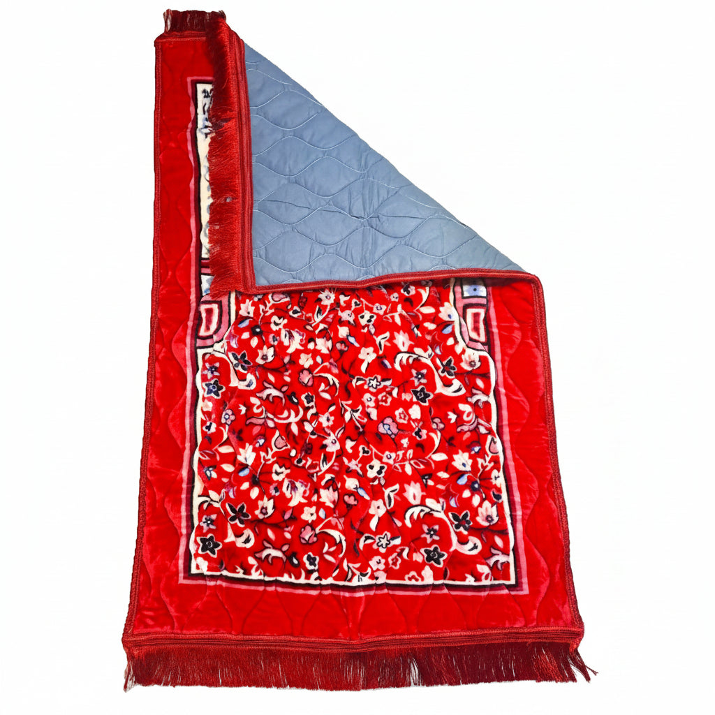 High quality Soft Velvet Quilted Prayer Rug (Jaye Namaz)