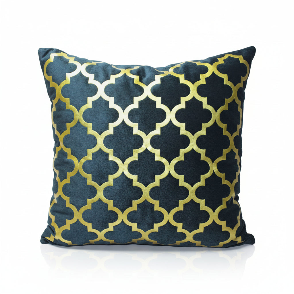 Pack of 2 Velvet Laser Cut Cushion Covers – Black (Without Filling)