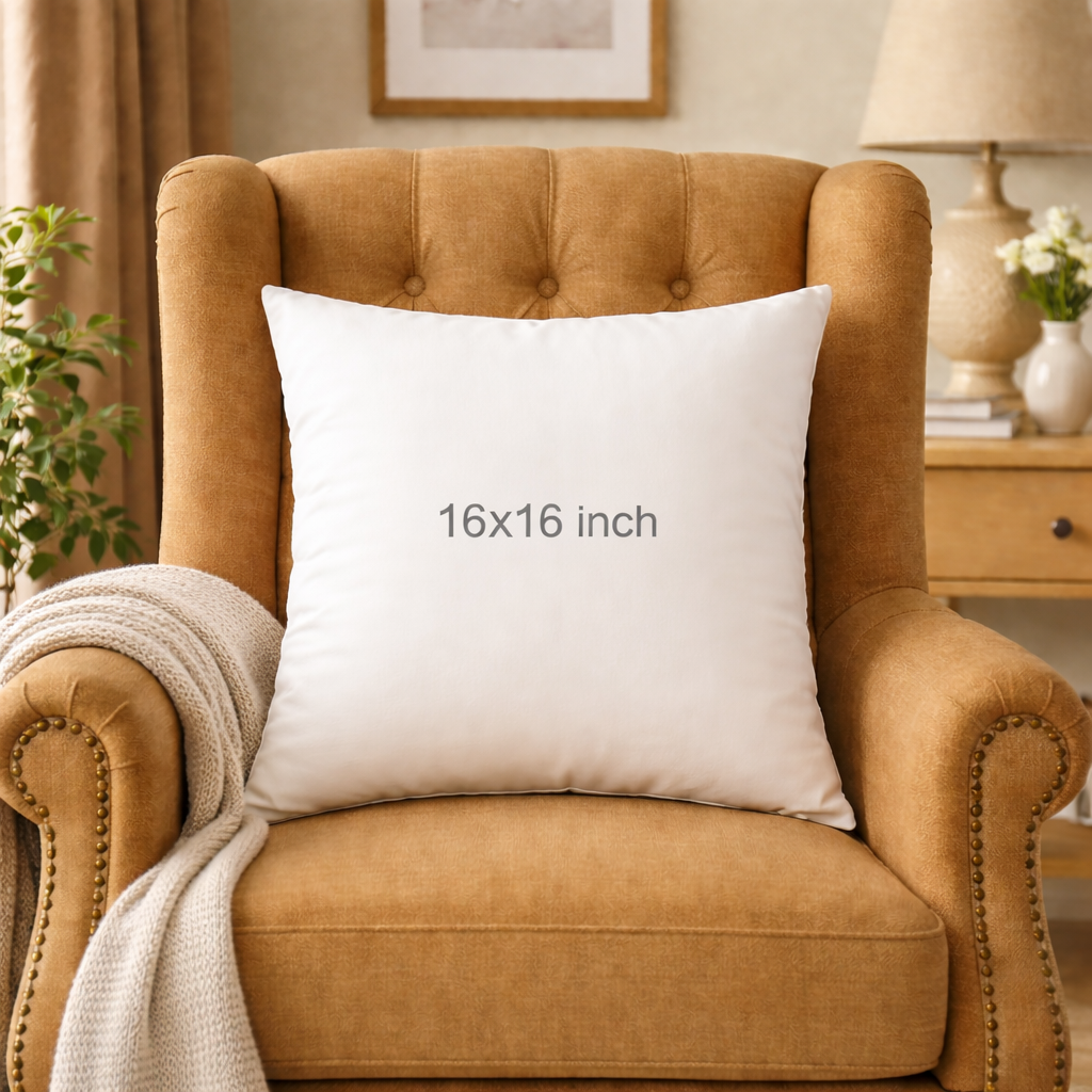 Premium Quality White Cushion filled with Imported Ball Fibers (Vacuum Packed)