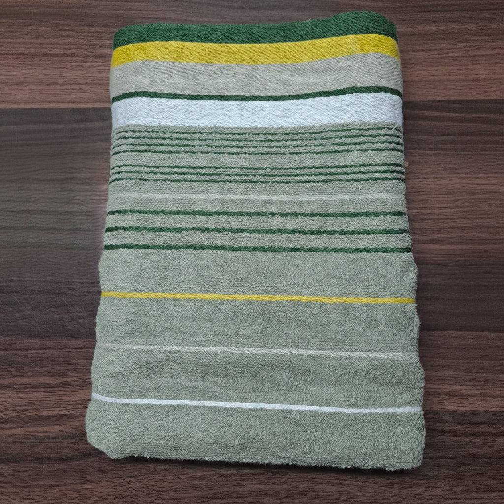 Premium Quality Yarn Dyed Bath Towel (Sage Green)