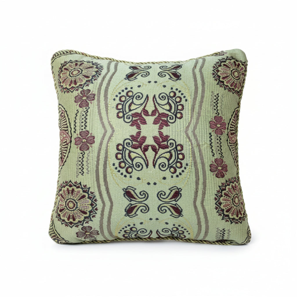 Pack of 5 Cushion Covers of Jacquard Fabric embellished Fancy Cord (without Filling)