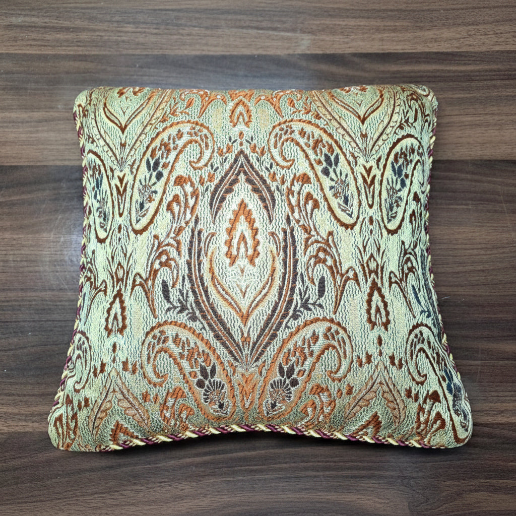 Pack of 5 Cushion Covers of Jacquard Fabric embellished Fancy Cord (without Filling)