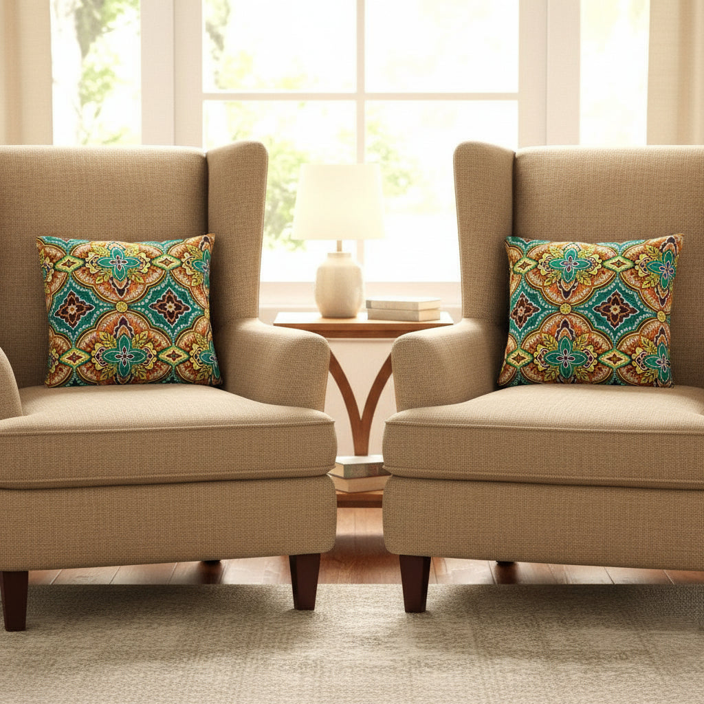 Pack of 2 Cushion Covers of Digital Printed (without Filling)