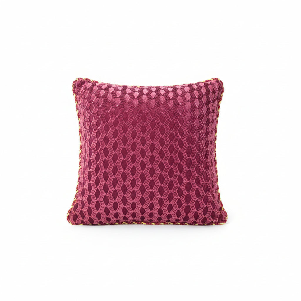 Pack of 2 Cushion Covers of Jacquard Fabric embellished with Fancy Cord (without Filling)