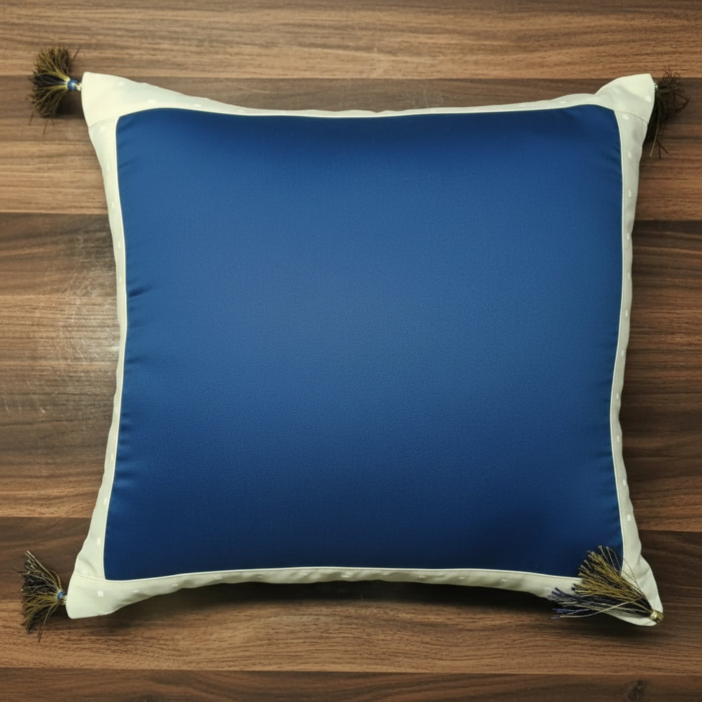 Pack of 2 Patchwork Cushion Covers embellished with tassels (without Filling)