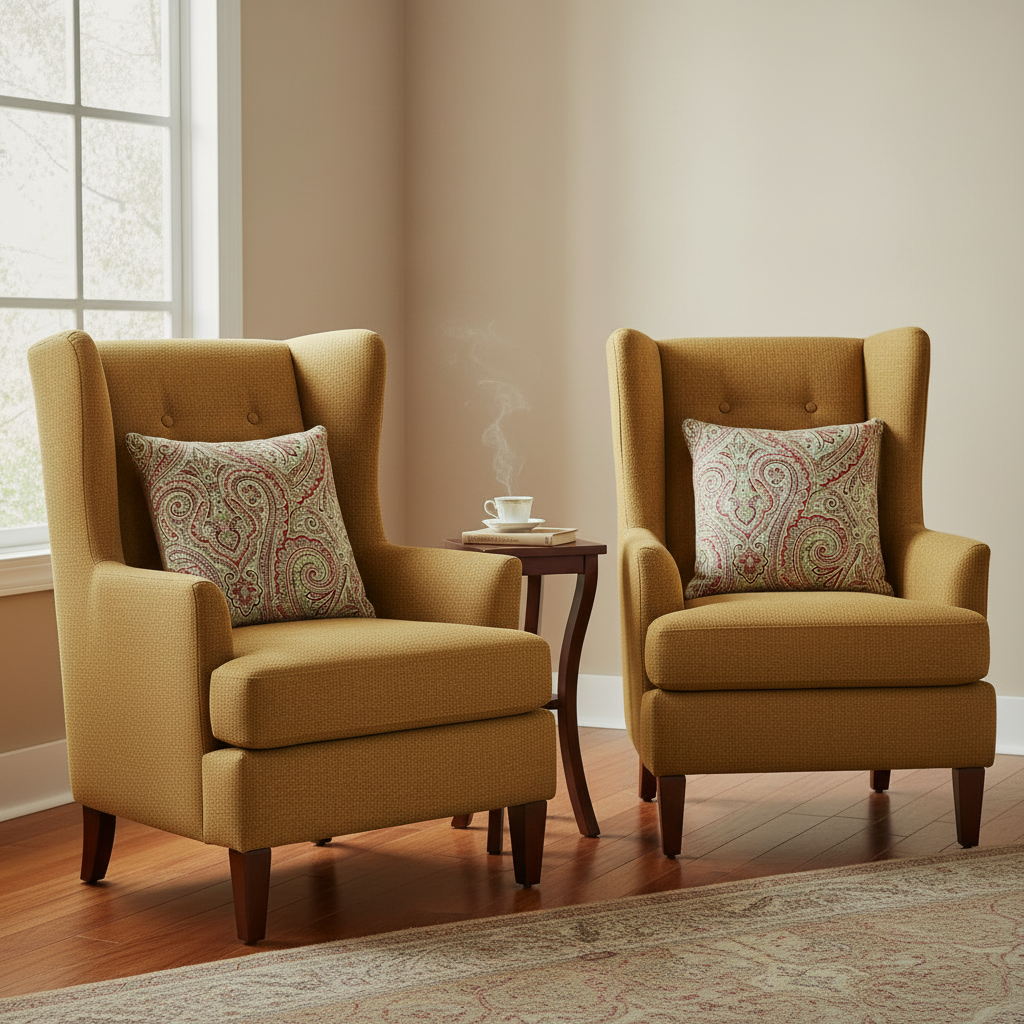 Pack of 2 Cushion Covers of Cotton Panama Printed Fabric embellished with Fancy Cord (Without Filling)