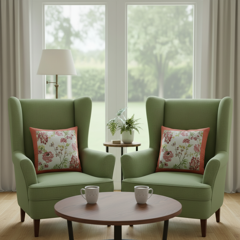 Pack of 2 Cotton Satin Decorative Cushion Covers (Without Filling)