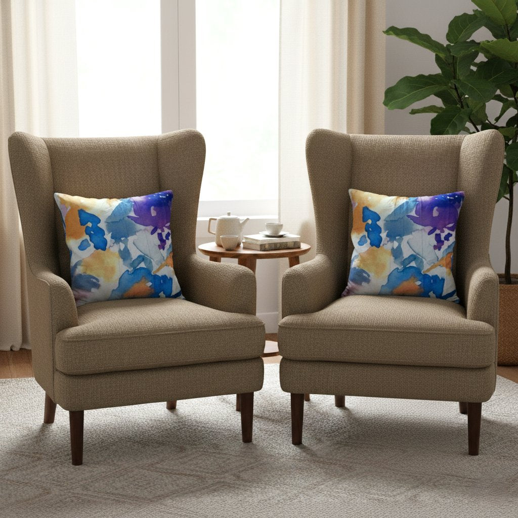 Pack of 2 Cotton Satin Digital Printed Cushion Covers (Without Filling)