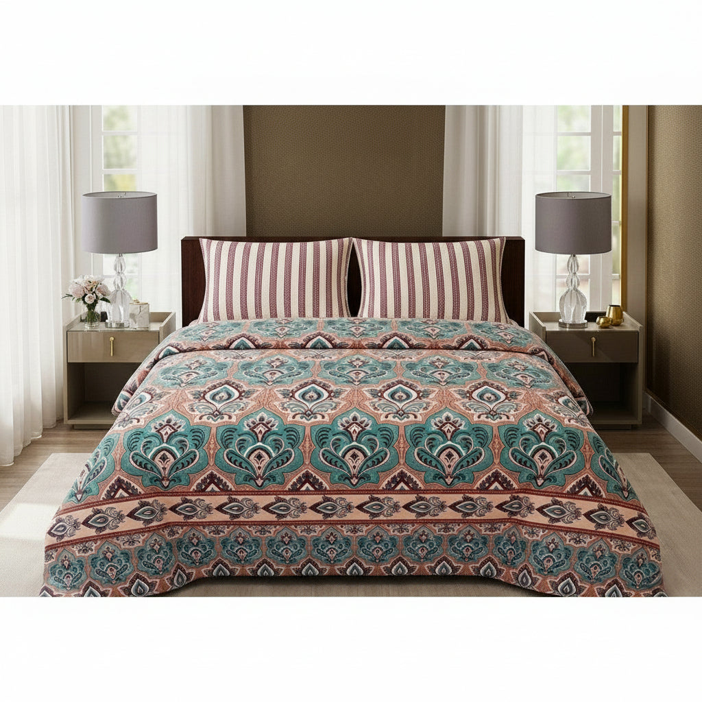 Printed Bed Sheet Set (King)