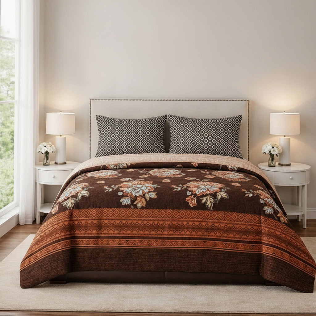 Printed Bed Sheet Set (King)