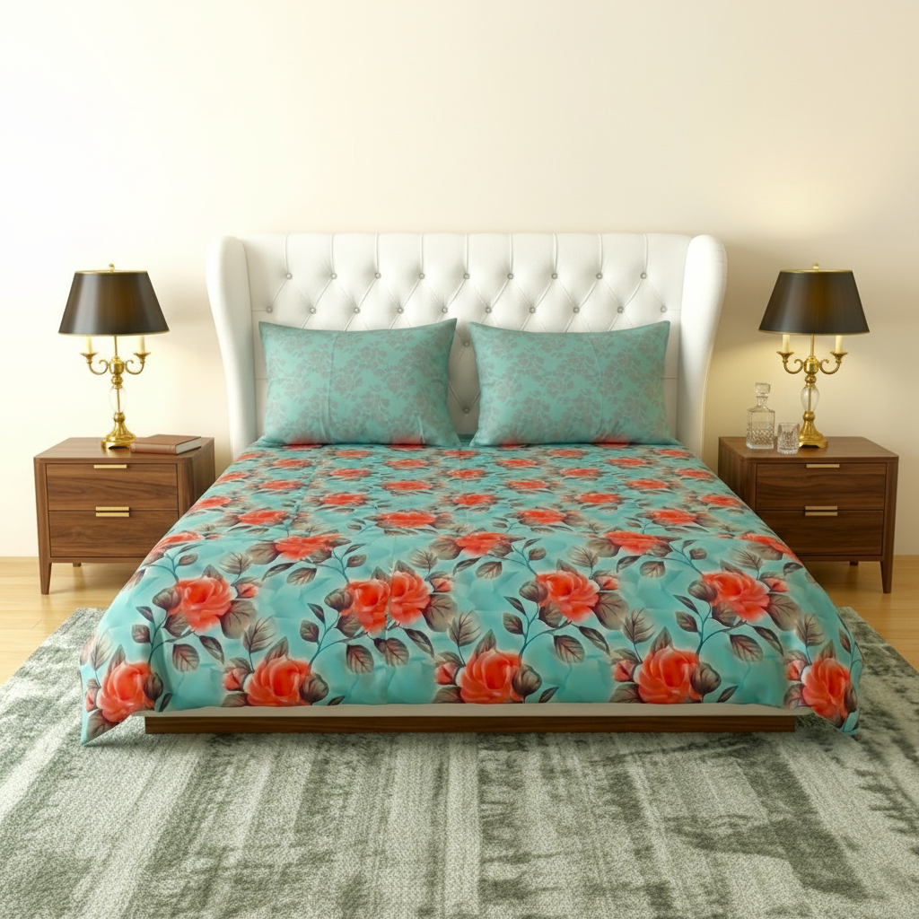 Printed Bed Sheet Set (King)