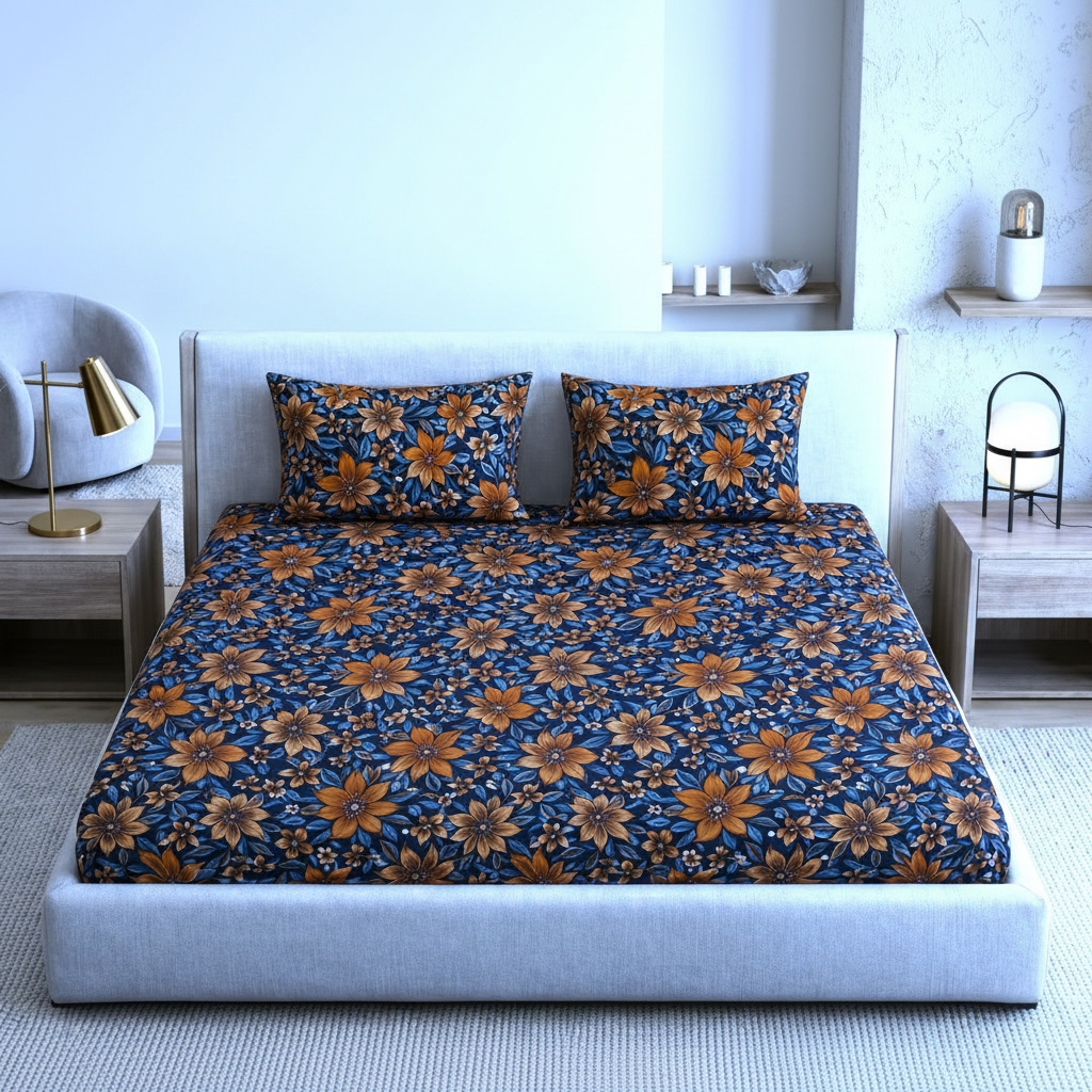 Printed Bed Sheet Set (King)