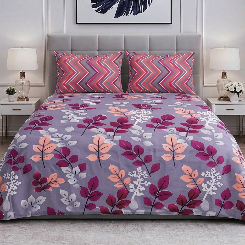 Printed Bed Sheet Set (King)