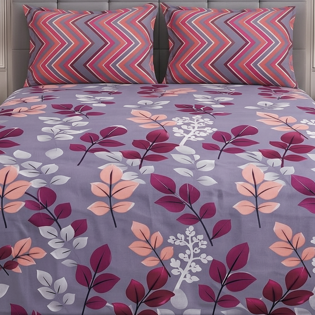 Printed Bed Sheet Set (King)