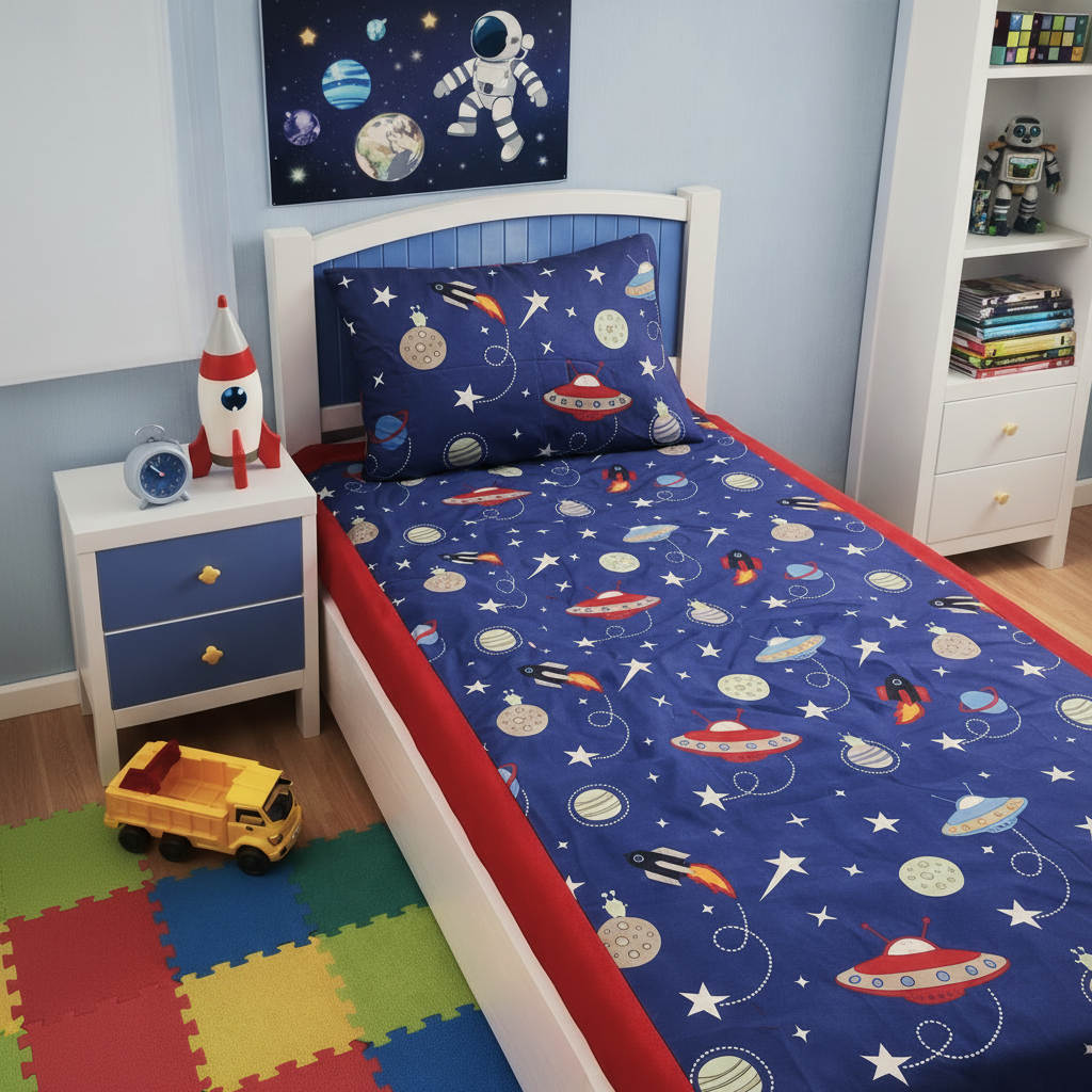 Kids Printed Bed Sheet Set (Single)