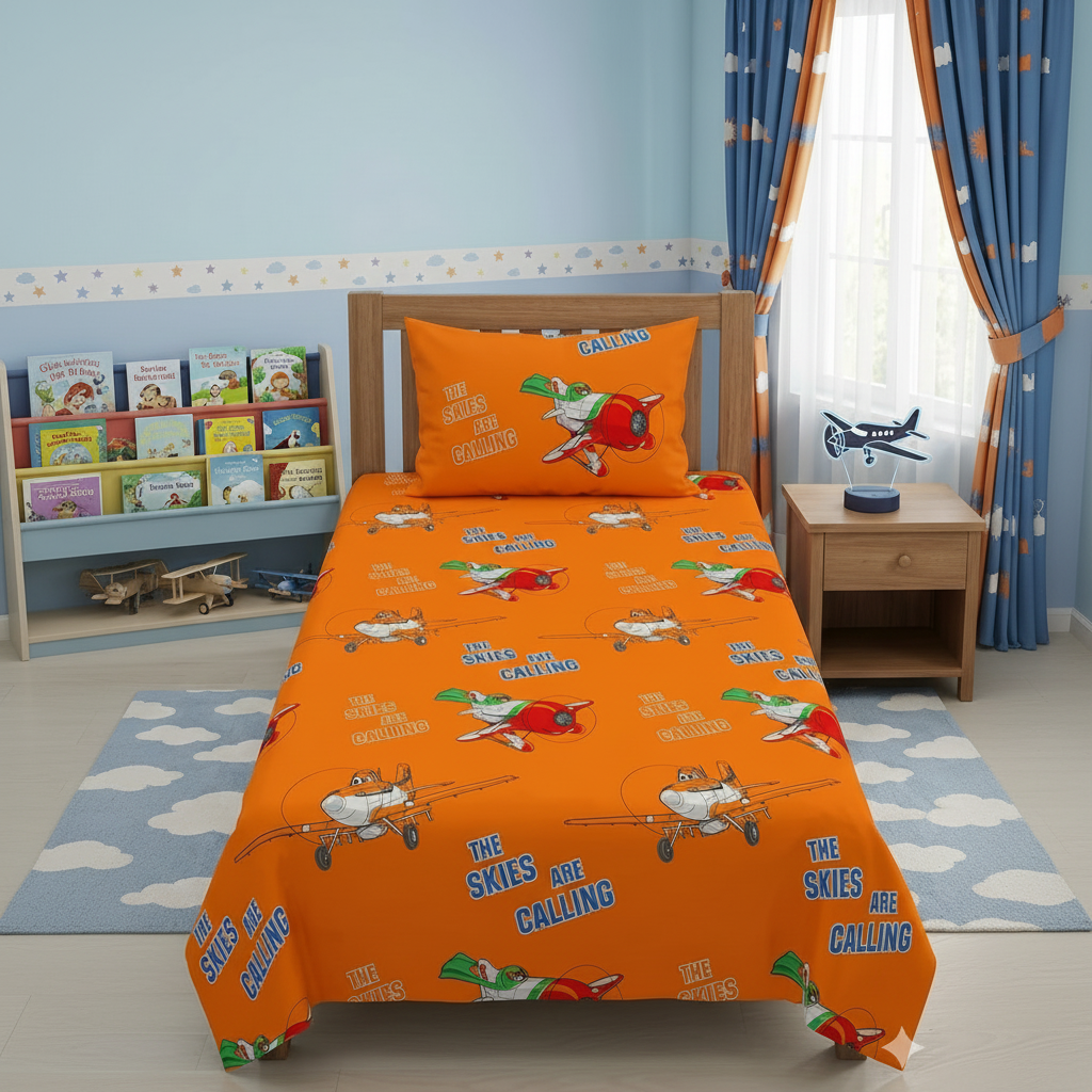 Kids Printed Bed Sheet Set (Single)
