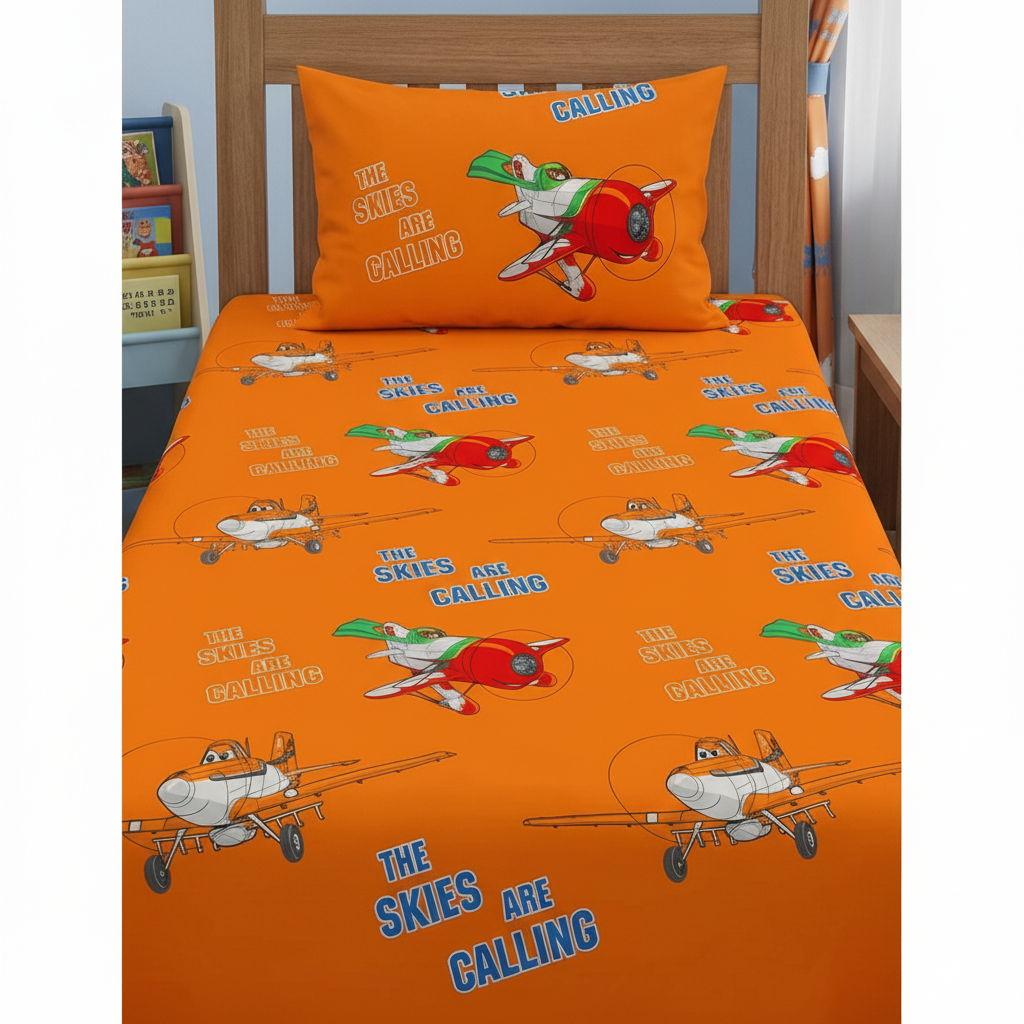 Kids Printed Bed Sheet Set (Single)