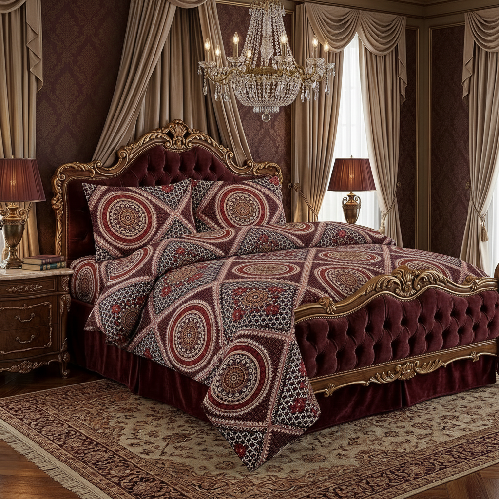Printed Bed Sheet Set (King)