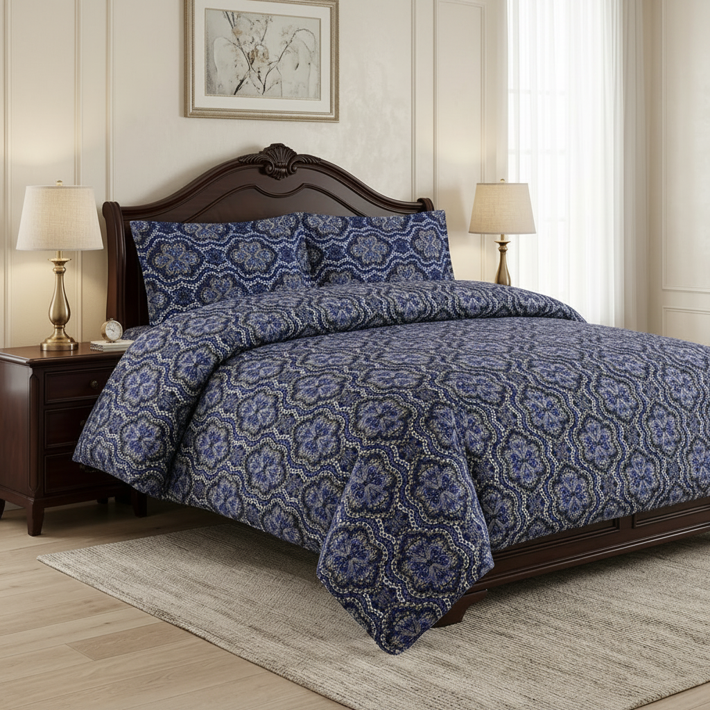 Printed Bed Sheet Set (King)