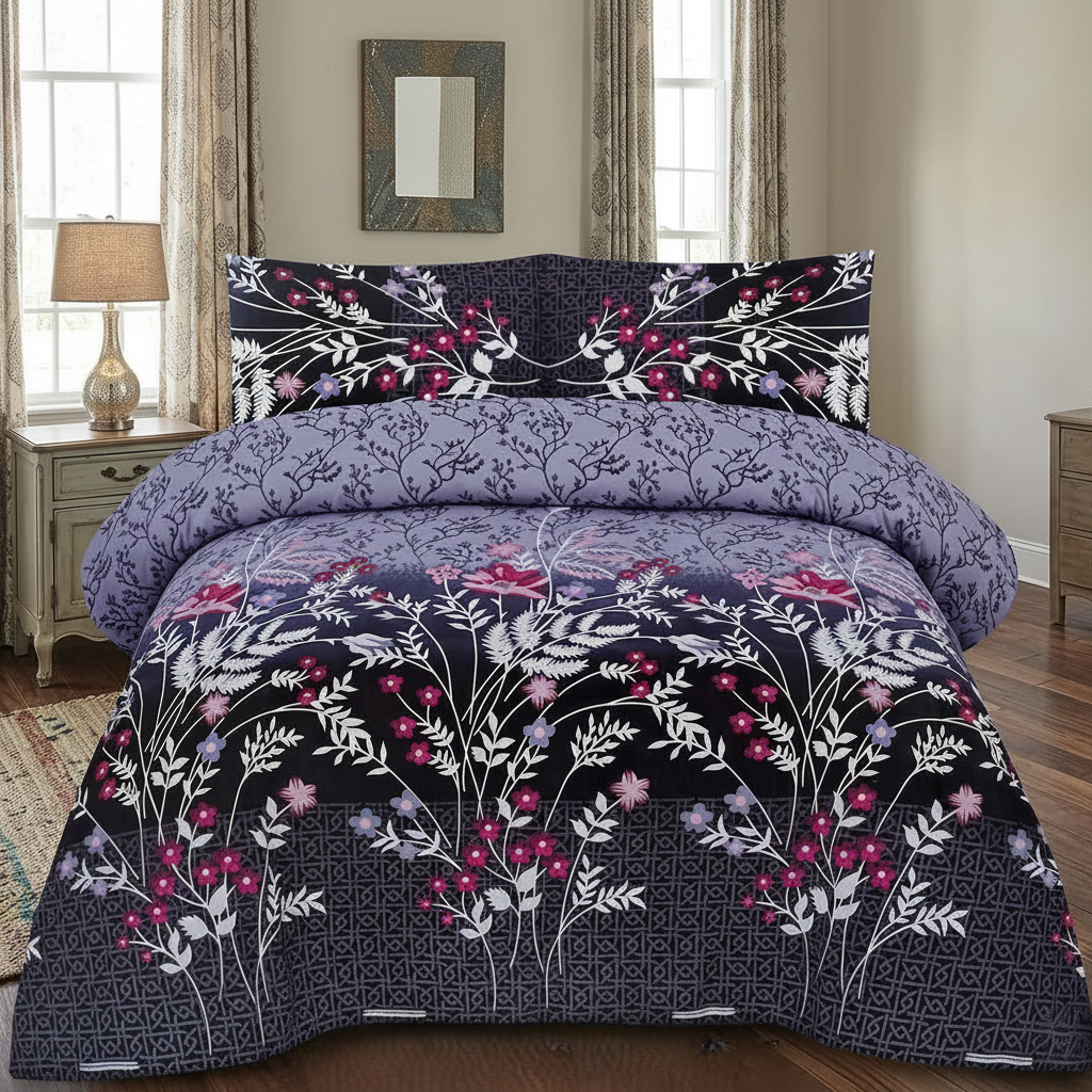 Printed Bed Sheet Set (King)