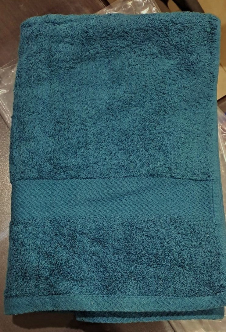 Premium Quality Dyed Bath Towel (Teal Green)