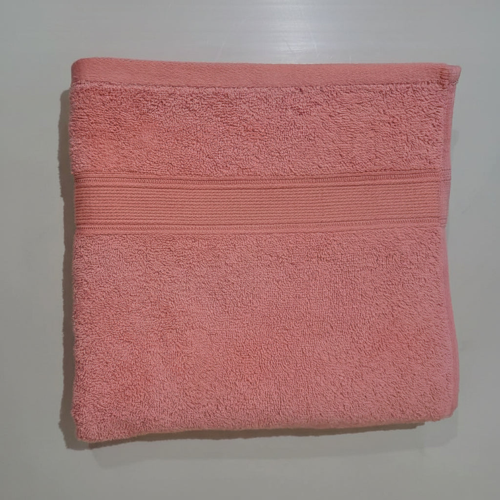Premium Quality Dyed Bath Towel (Peach)