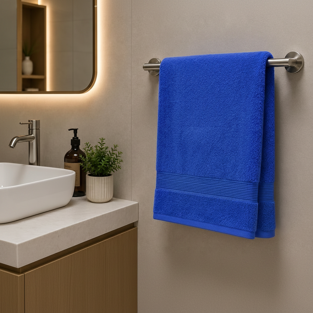 Premium Quality Dyed Bath Towel (Royal Blue)