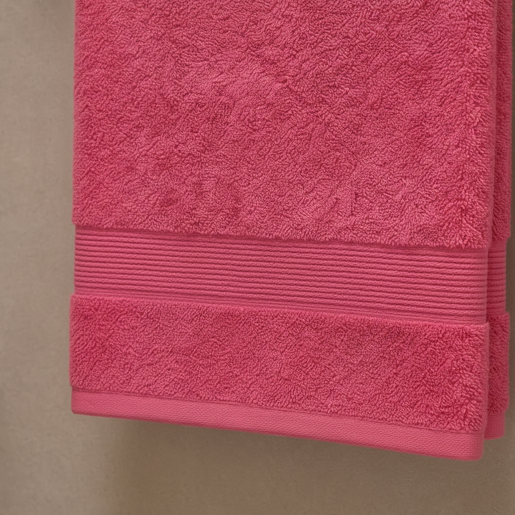 Premium Quality Dyed Bath Towel (Hot Pink)