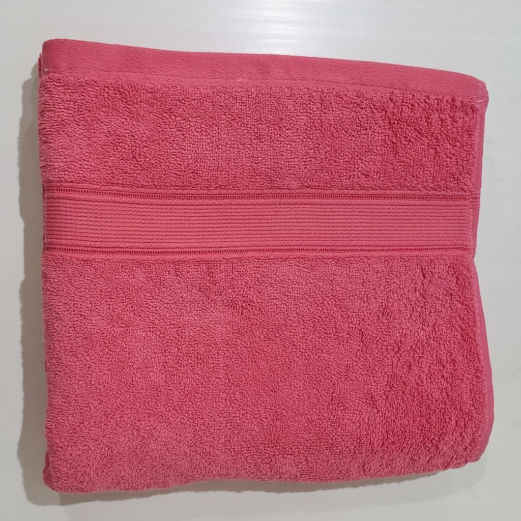 Premium Quality Dyed Bath Towel (Hot Pink)