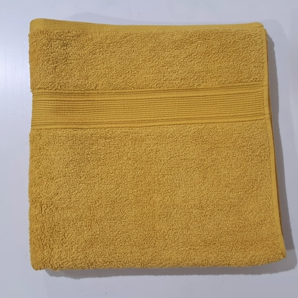 Premium Quality Dyed Bath Towel (Mustard)