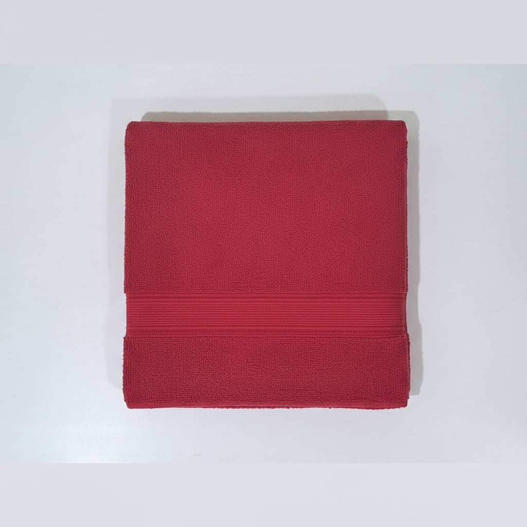 Premium Quality Dyed Bath Towel (Burgundy)