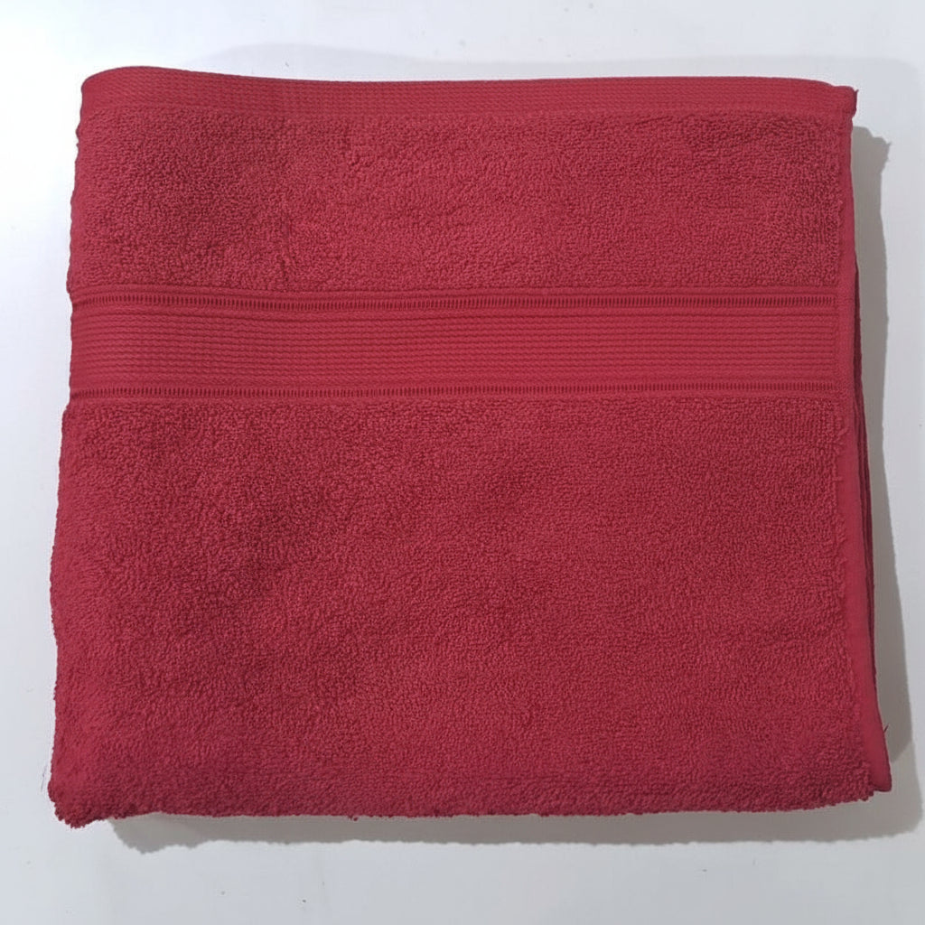 Premium Quality Dyed Bath Towel (Burgundy)
