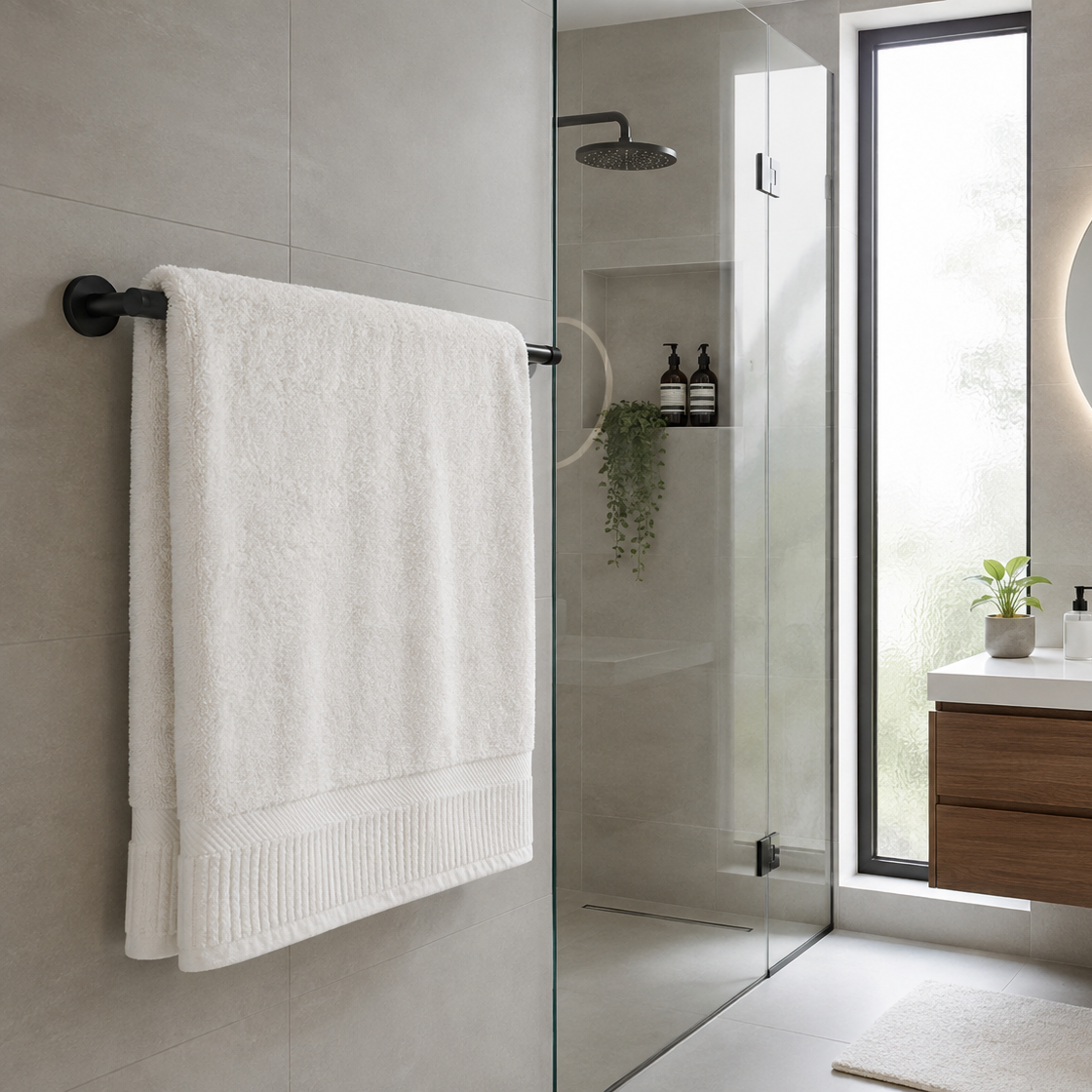 Premium Quality Dyed Bath Towel (White)
