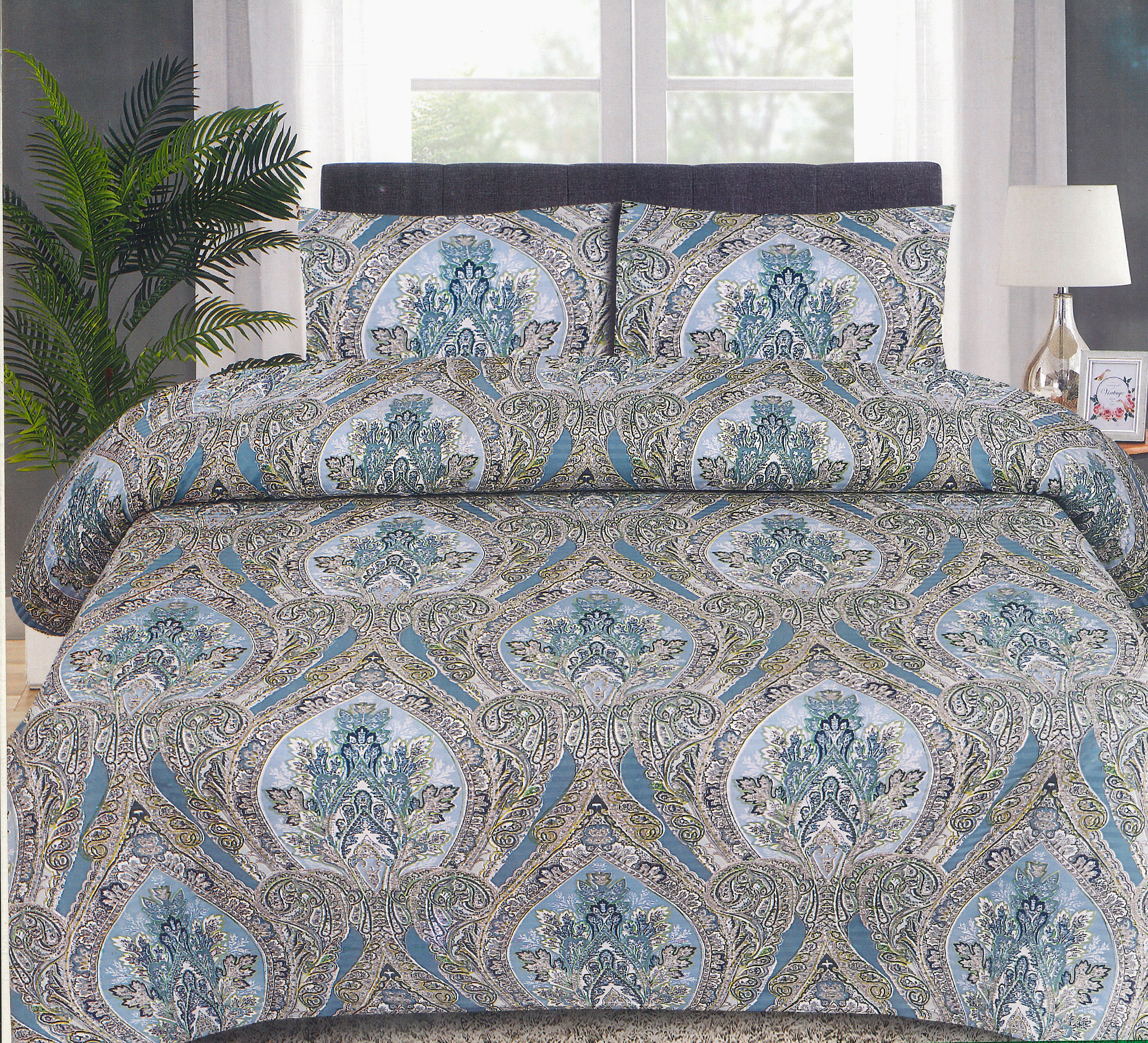 Signature Printed Bed Sheet Set – King Size