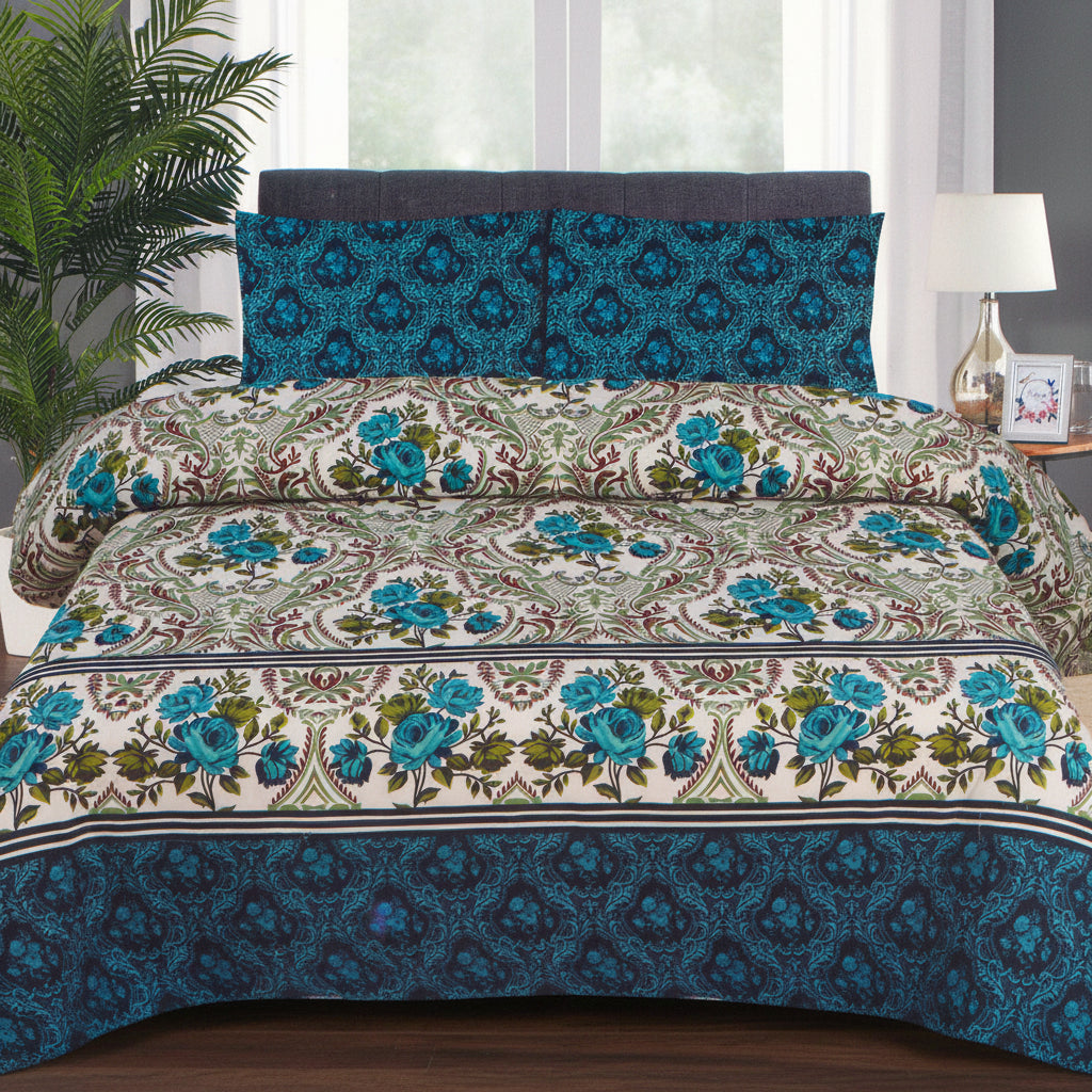 Classic Printed Bed Sheet Set – King Size