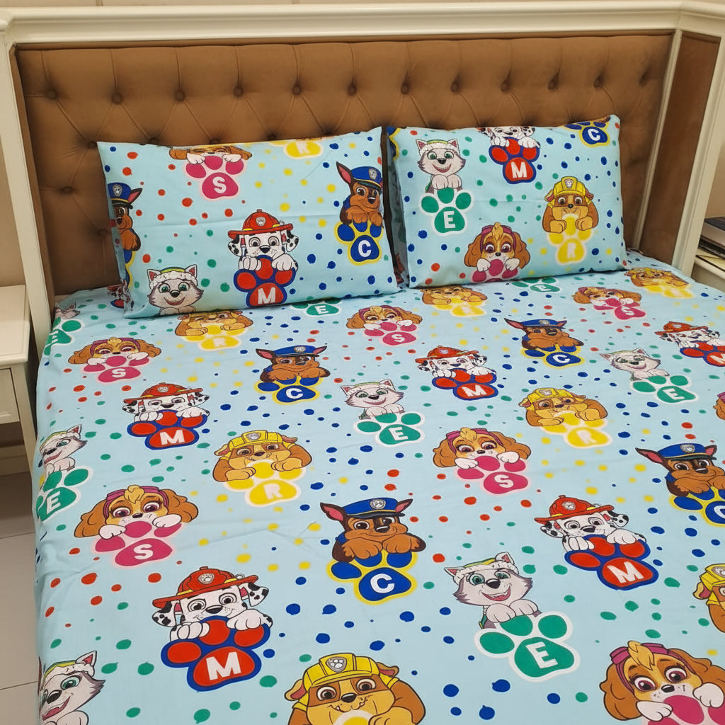 Kids Printed Bed Sheet Set – King Size